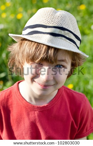 Similar – Image, Stock Photo Way of life with a hat all the way.