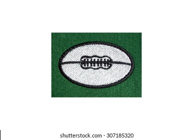 Rugby Ball Embroidered Badge