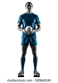 Rugby Man Player Silhouette Isolated