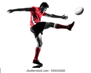 Rugby Man Player Silhouette Isolated