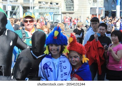 Rugby World Cup Fans And Supporters At The Auckland Waterfront For The RwC 2011 Opening In Auckland.9 Sep 2011. High Quality Photo