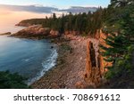 rugged Acadia coast at sunrise