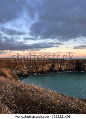 Similar – Image, Stock Photo Golden sunset hues over tranquil ocean waters