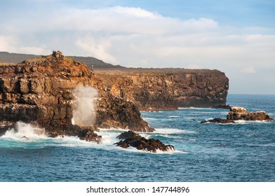 Rugged Coastline Of Espanola Island Galapagos