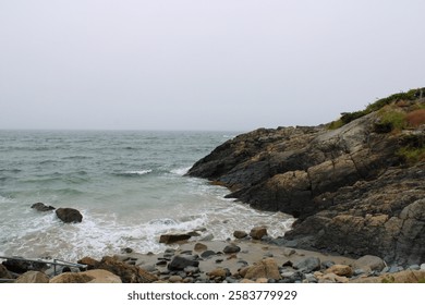 Rugged coastline of Ogunquit Maine