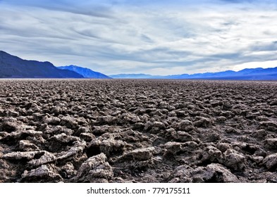 Rugged landscape of the Devil's Golf Course. Death Valley National Park. California. USA.