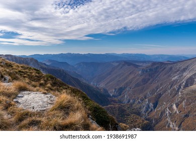 Rugged Mountain Landscape In Autumn