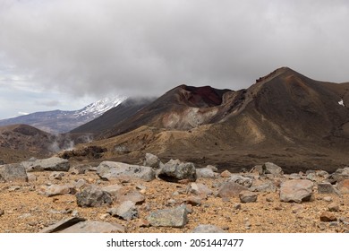 Rugged Path Through The Tongariro Alpine Crossing (Middle Earth)