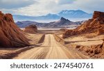 Rugged Rock Formations in the Atacama Desert