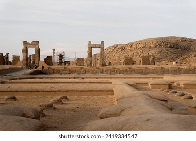 Ruin of ancient city Persepolis  Iran. Persepolis is a capital of the Achaemenid Empire. UNESCO declared Persepolis a World Heritage Site. - Powered by Shutterstock