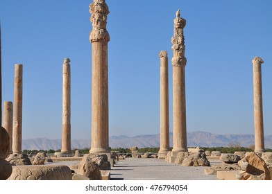 Ruin Of Ancient City Persepolis, Iran. Persepolis Is A Capital Of The Achaemenid Empire.