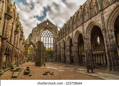 The Ruin of Holyrood Abbey next to Holyrood Palace in Edinburgh