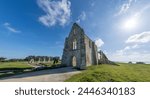 The ruin of the Xl century abbey des chateliers on the island of ile de re,france.