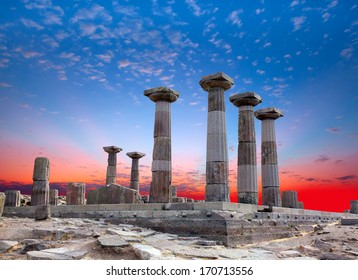 Ruined Athena Temple in Assos, Turkey  - Powered by Shutterstock