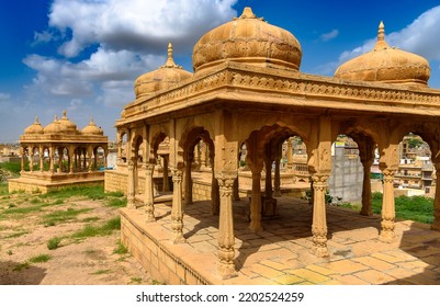 Ruined Beautiful Ancient Cenotaphs At Vyas Chhatri.  