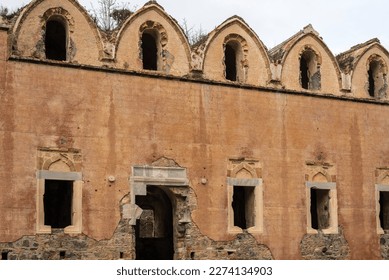 Ruined church in the abandoned city of Kayakoy, Fethiye Turkey