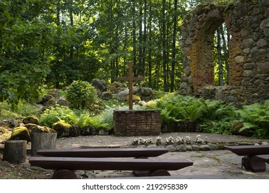 Ruined Church During Soviet Occupation In Latvia