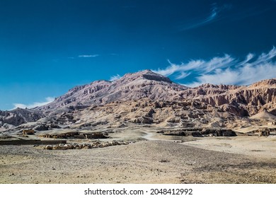 Ruined Homes And Tombs Of The Ancient Egyptian Town Of Deir El Medina, Luxor, Egypt