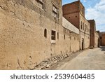 Ruined mud houses in the village of Al Hamra in Oman