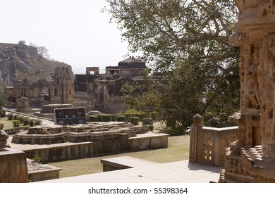 ruined temple complex in Fort Chittorgarh