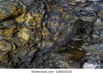 Ruined Tunnel In Old Gold Mine