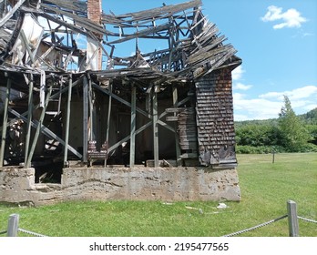 ruined woof house - Val Jalbert - Shutterstock ID 2195477565