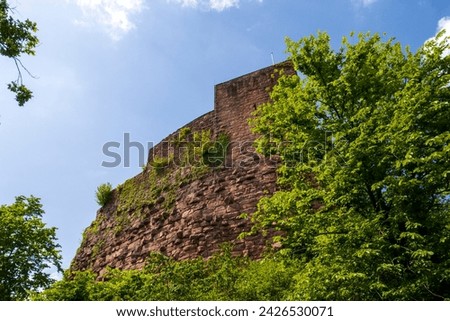 Ruins of Alt Eberstein Castle in Ebersteinburg - Baden-Baden in spring