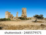 The ruins of an ancient Byzantine fortress, the settlement of Gorchine, near the city of Korba, Tunisia.