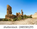 The ruins of an ancient Byzantine fortress, the settlement of Gorchine, Nabeul governorate, Tunisia.

