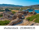 Ruins of ancient city Itanos at Greek island Crete.