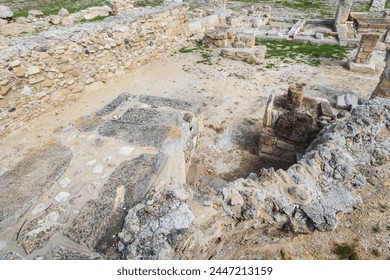 Ruins of an ancient city-kingdom of Kition (Citium) on the southern coast of Cyprus in Larnaca