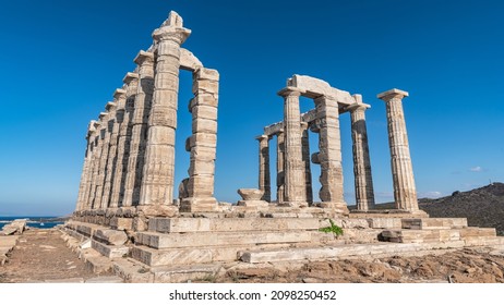Ruins Of The Ancient Greek Temple Of Poseidon