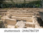 Ruins of an ancient Mayan acropolis building, 300 BC, archaeological site of El Mirador.