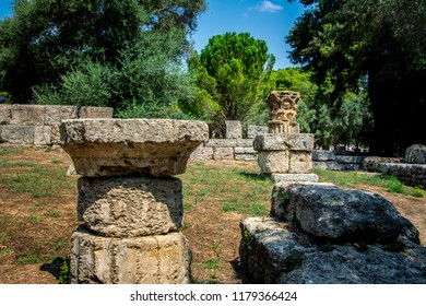 The ruins of ancient Olympia, Greece. Here takes place the touch of olympic flame.