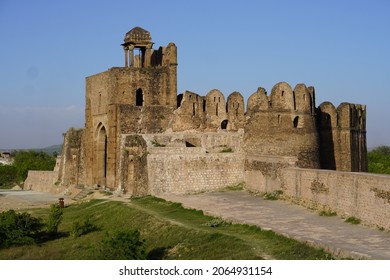Ruins of ancient Rohtas Fort in Jehlum Punjab Pakistan Which showcases the rich history of India and the Ancient Civilization and Architecture Vintage