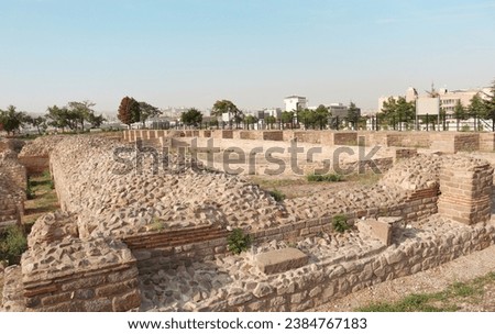 Ruins of ancient Roman baths in Ankara. Ankara Roma Hamami.