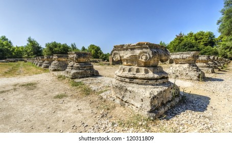 Ruins of the ancient site of Olympia, in Greece, where the Olympic games originate from.