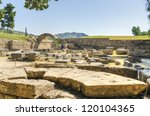 Ruins of the ancient site of Olympia, where the Olympic games originate from.