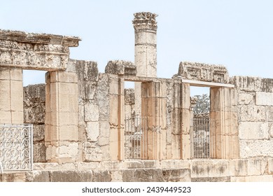 ruins of an ancient synagogue, Capernaum, Israel