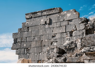 Ruins ancient temple wall in Sagalassos antique city
