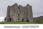 The ruins of Arnside Tower in Far Arnside, just on the edge of the Lake District national park in the United Kingdom