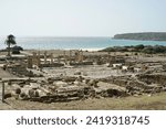                           Ruins of Baelo Claudia in the city of Baelo Claudia in Bolonia in Cádiz.Beaches. Mar. Cadiz Tourism, Vacations in Cadiz. Spain.     