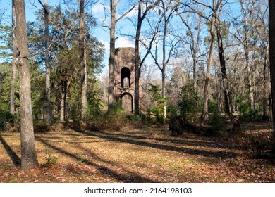 The ruins of  bell tower at the Colonial Dorchester State Historic Park in Summerville, South Carolina - Shutterstock ID 2164198103