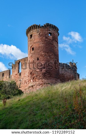 The ruins of Bothwell Castle, Lanarkshire, Scotland, UK