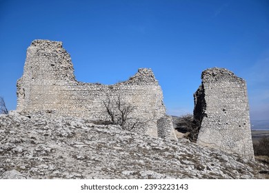 the ruins of the castle, the beauty of the Pálava Hills