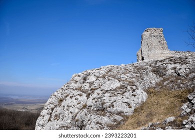 the ruins of the castle, the beauty of the Pálava Hills