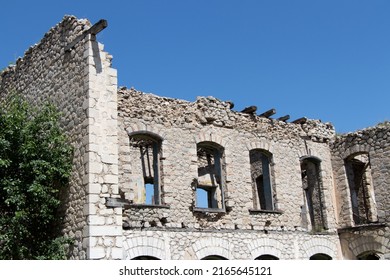 Ruins Of Damaged Houses During The Karabakh War In Shusha City Of Azerbaijan: 1 June 2022