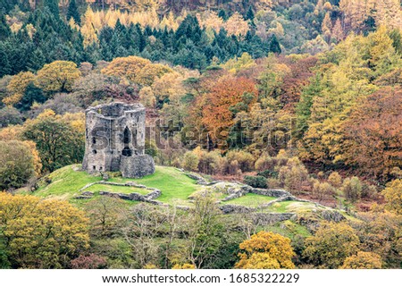 Ruins of Dolbadarn Castle in Snowdonia