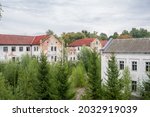 ruins of the East Prussian  barracks and psychiatric hospital Allenberg