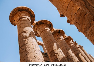 Ruins of the Egyptian Karnak Temple, the largest open-air museum in Luxor. - Shutterstock ID 2153961553